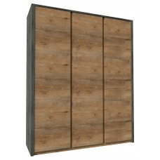 Skapis MONTANA S3D, ozols/gludi pelēks